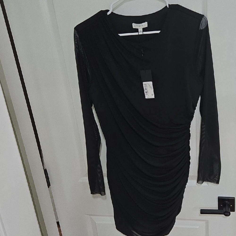 Gianni Bini Black Draped Dress